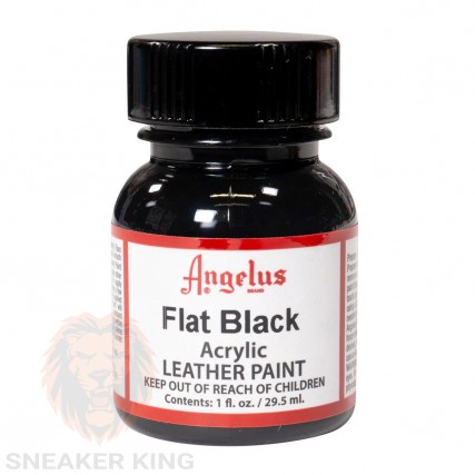 Акрилова фарба для шкіри Angelus Flat black (чорний матовий) made in USA